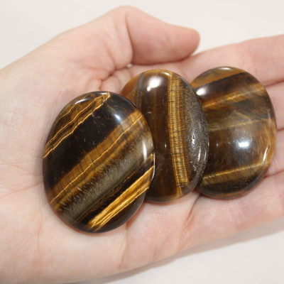 Tigers Eye Palm Stone