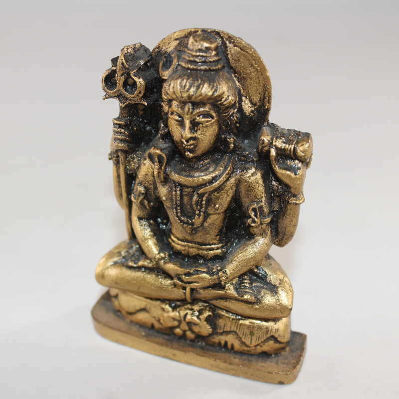 Shiva Golden Painted Statue