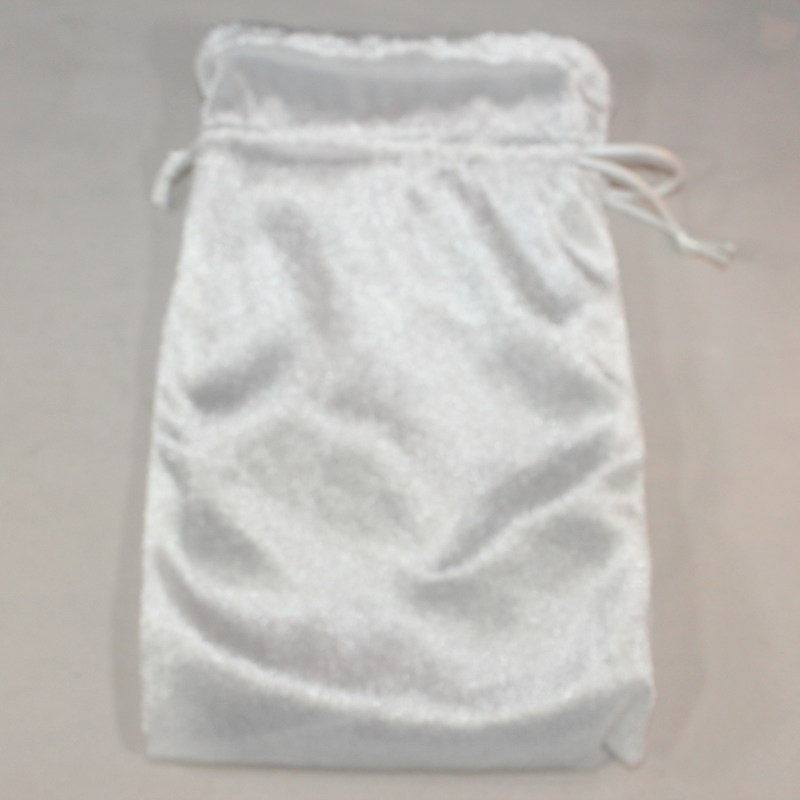 White Velvet Pouch - Silver lined